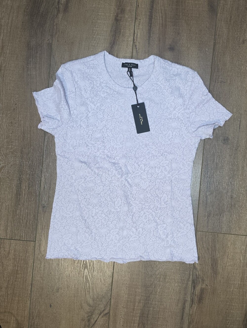 Rag & Bone Gemma Floral Jacquard Top Lilac NWT M